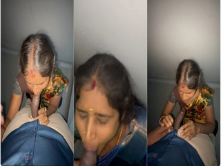 Tamil Young Married Aunty on Duty Blowjob